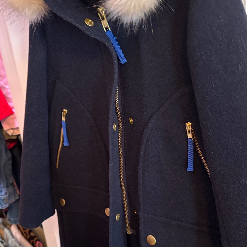 Crewcuts Navy Blue Wool Stadium Kids Coat Size 4-5 - Picture 9 of 11